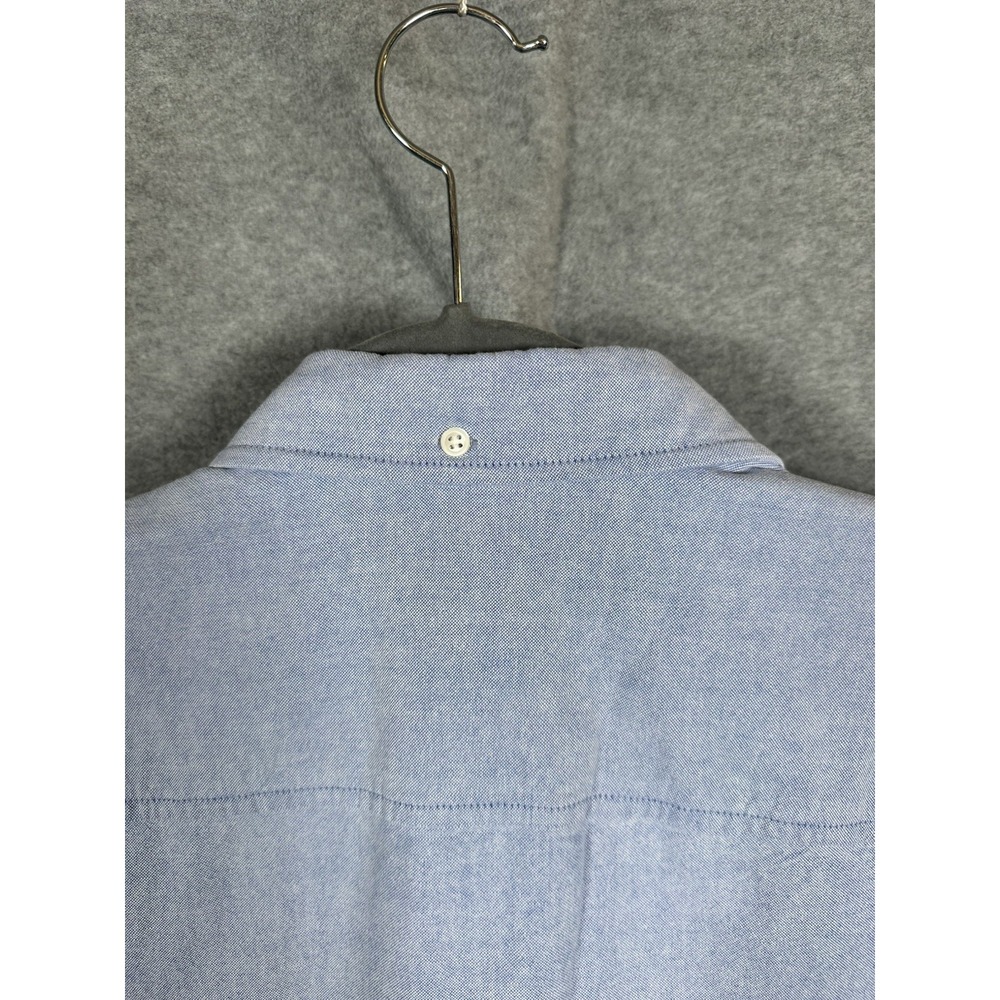 AG Adriano Goldschmied Men's Large Blue Chambray Shirt Short Sleeve Button Down - Picture 4 of 7